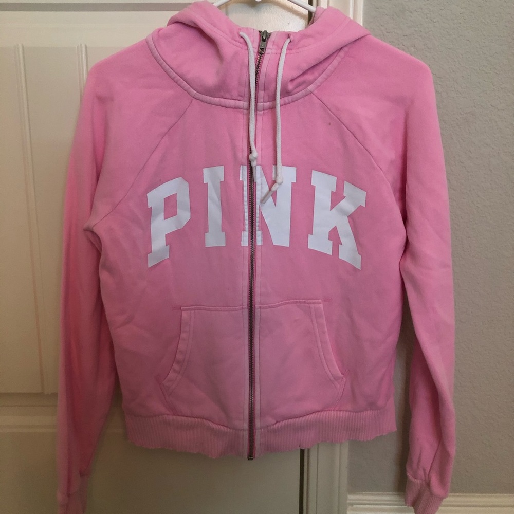 Victoria’s Secret PINK pink zip up hoodie